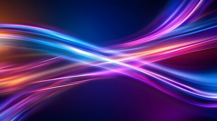 
Modern abstract high-speed light effect. Abstract background with curved beams of light. Technology futuristic dynamic motion. Movement pattern for banner or poster design background concept.