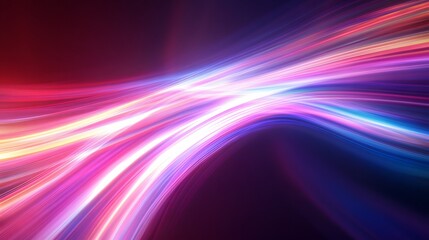 
Modern abstract high-speed light effect. Abstract background with curved beams of light. Technology futuristic dynamic motion. Movement pattern for banner or poster design background concept.