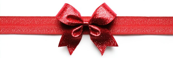 Festive Red Gift with Elegant Ribbon Bows: A Timeless Holiday or Celebration Image Perfect for Greeting Cards and Invitations,Holiday Gifts