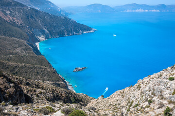 Cephalonia coastline near village of Asos, Ionian Islands, Greece