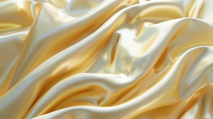 Obraz premium Abstract Smooth Yellow Cloth Material 3D Rendering