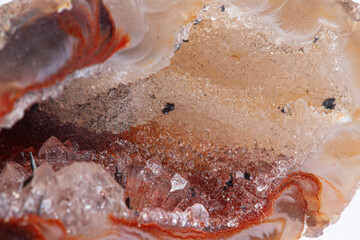 Natural Mineral Agate Crystal Geode Macro Texture