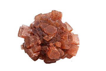 Natural Mineral Aragonite Crystal Isolated Transparent Background