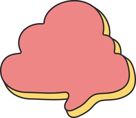 Chat message dialog box hand drawn sticker