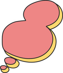 Blank speech balloon pop up hand drawn