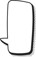 Blank speech balloon pop up hand drawn