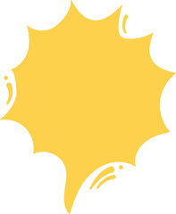 Chat message dialog box hand drawn sticker