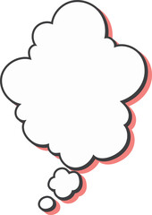 Comic text message box vintage speech bubble