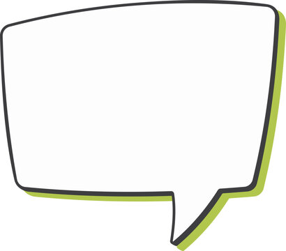 Chat message dialog box hand drawn sticker