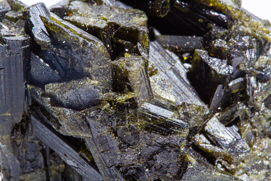 Natural Mineral Green Epidote Texture Macro