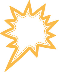 Comic text message box vintage speech bubble