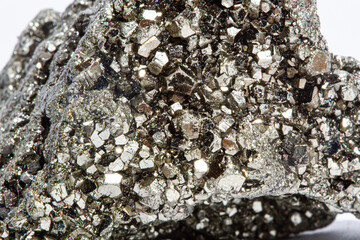 Natural Mineral Pyrite Fools Gold Texture Macro