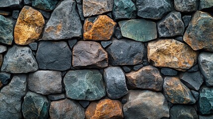 Close-up of natural rock wall - generative ai