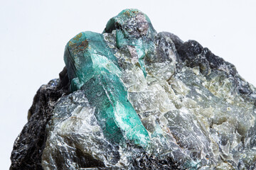 Natural Mineral Rough Emerald Stone Green Texture Macro