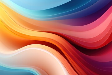 Abstract background with vibrant curved lines in shades of blue, orange, red, and purple.