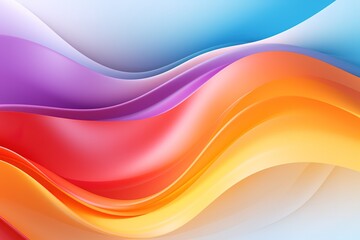 Abstract background with vibrant flowing waves in a spectrum of colors.