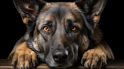 Captivating macro image of old dog s weathered paw reflects lifelong wisdom and loyalty