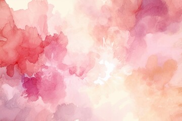 Fototapeta premium Soft watercolor background in shades of pink and peach