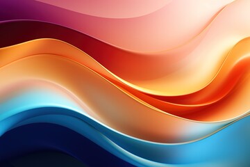 Abstract background with vibrant wavy lines in blue, orange, and red.