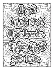 Affirmation Quotes with Mandala pattern. Hand drawn with black and white lines. Motivational quotes coloring page. Positive affirmations for kids & students. 