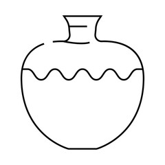 earthenware clay crockery line icon vector. earthenware clay crockery sign. isolated contour symbol black illustration