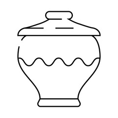 art clay crockery line icon vector. art clay crockery sign. isolated contour symbol black illustration