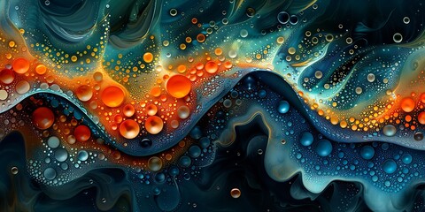 Creative illustration of abstract and organic texture with vibrant hues.