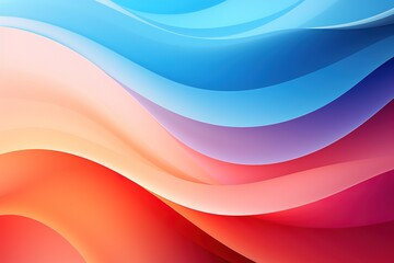 Fototapeta premium Abstract background with vibrant, flowing waves in a gradient of colors.