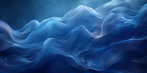 Fototapeta premium Abstract blue waves background with a calming and elegant design.