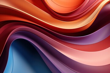 Abstract colorful wavy background, 3D graphic design.