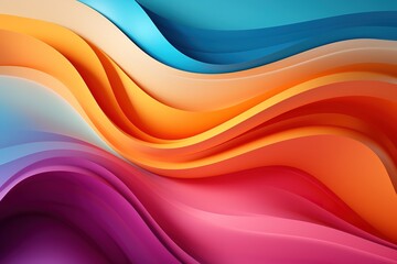 Abstract colorful wavy lines background.