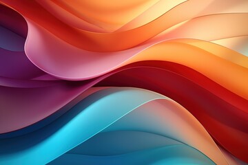 Abstract Colorful Wavy Lines Background.