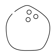 coconut white line icon vector. coconut white sign. isolated contour symbol black illustration