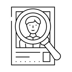 forward qualified lead line icon vector. forward qualified lead sign. isolated contour symbol black illustration