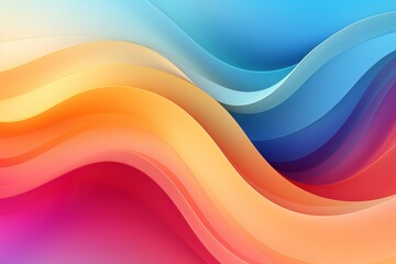 Abstract wavy background with blue, orange and red colors.