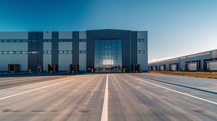 Modern Industrial Marvel Captivating Distribution Facility with HighTech Design and Spacious Layout