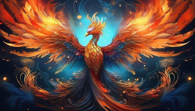 Mythical Creature phoenix with detailed, imaginative designs