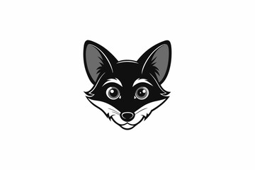 Endangered San Joaquin Kit Fox Vector Illustration - Geometric, Kawaii Cartoon Mascot, Silhouette Art