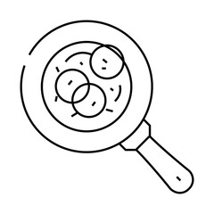 fried onion line icon vector. fried onion sign. isolated contour symbol black illustration