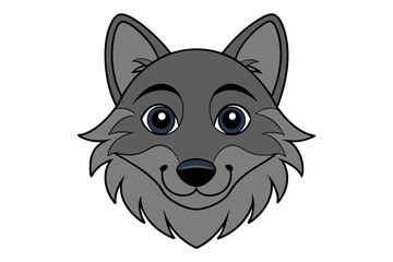 Gray Wolf Silhouette | Endangered Species USA Geometric, Line Art, Kawaii Cartoon | Vector Logo & Clipart