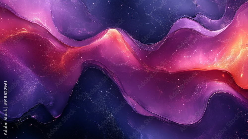 Wall mural abstract fluid galaxy generative ai
