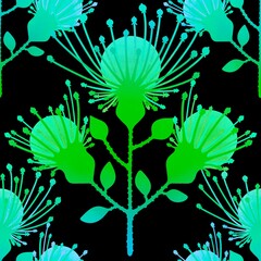 Simple floral seamless pattern with flowers for fabrics and cards and linens