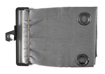 Naklejka premium Packed curtain isolated on white, top view