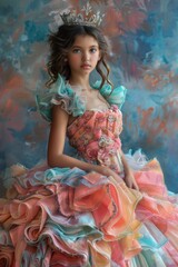 Enchanted Princess in Vibrant Attire