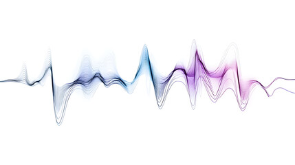 Cardiogram graph, sound wave, abstract image of healthcare on a white background