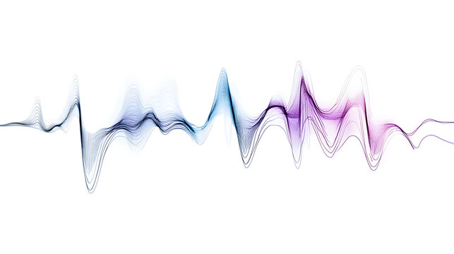Cardiogram graph, sound wave, abstract image of healthcare on a white background