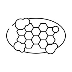 Fototapeta premium honey soap line icon vector. honey soap sign. isolated contour symbol black illustration