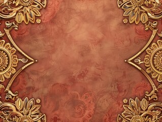 Indian style flower pattern frame rangoli background wallpaper decoration