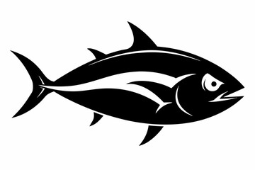 Obraz premium Endangered Atlantic Bluefin Tuna Silhouette, Abstract & Geometric Art, line art, Vector kawaii and Cartoon & Logo