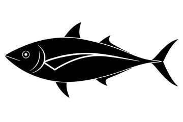 Endangered Atlantic Bluefin Tuna Silhouette,  Abstract & Geometric Art, line art,  Vector kawaii and  Cartoon & Logo